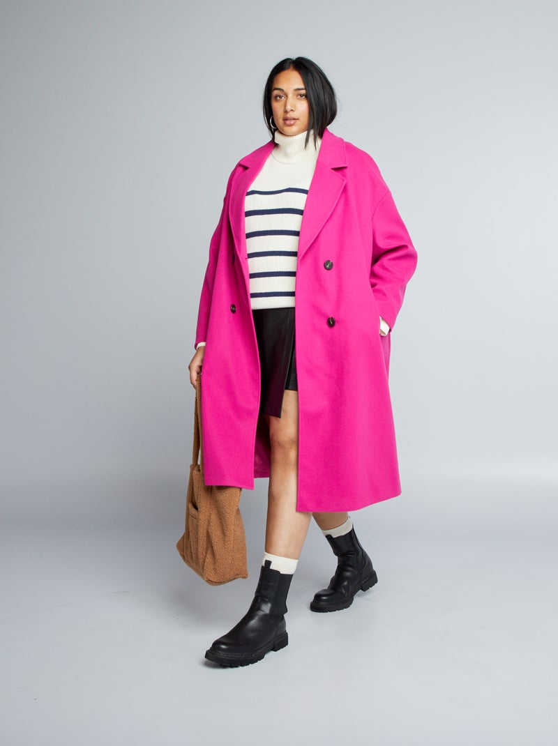 Manteau long Rose - Kiabi