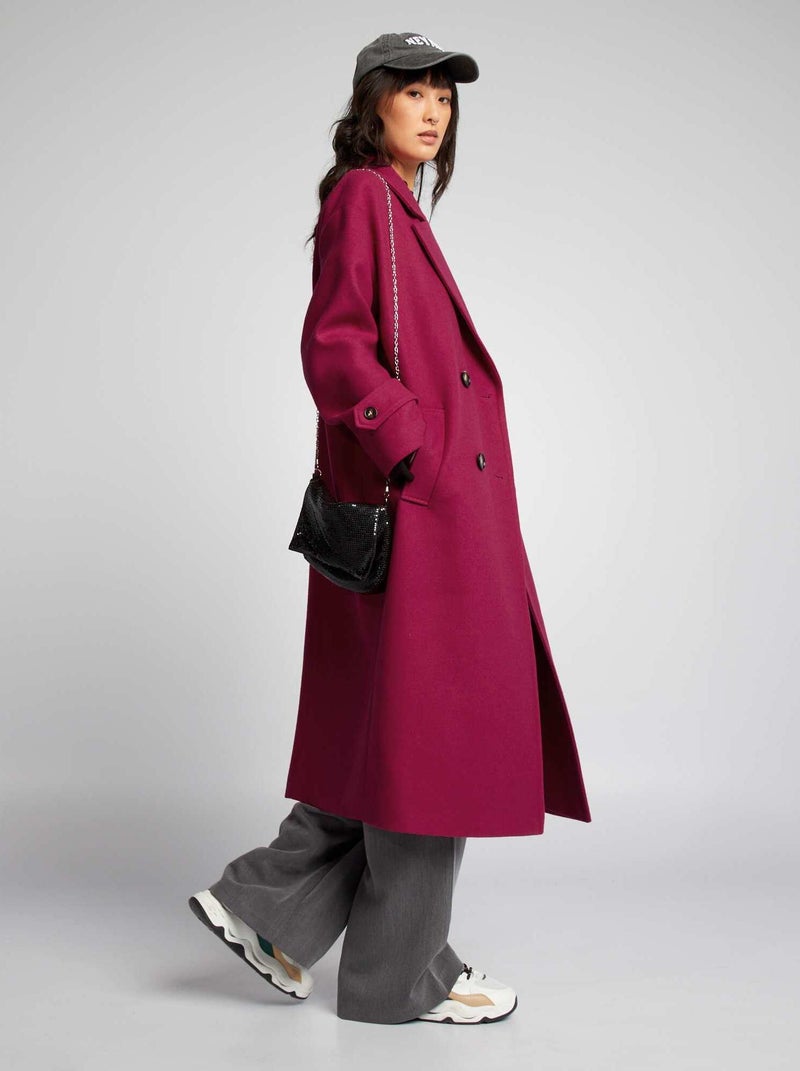 Manteau long Rose - Kiabi