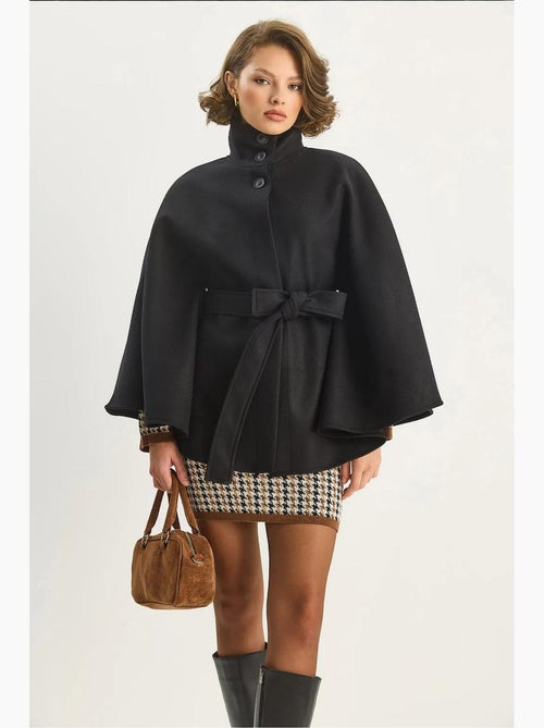 Manteau long texturé à boutons lucci - Kiabi
