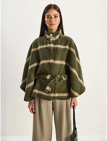 Manteau long texturé à col veste lucci