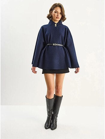 Manteau long texturé avec fermeture à boutons lucci