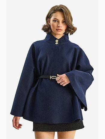 Manteau long texturé avec fermeture à boutons lucci