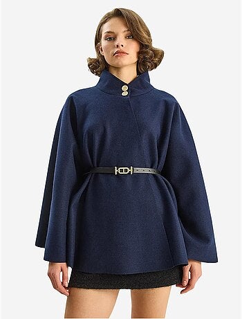 Manteau long texturé avec fermeture à boutons lucci