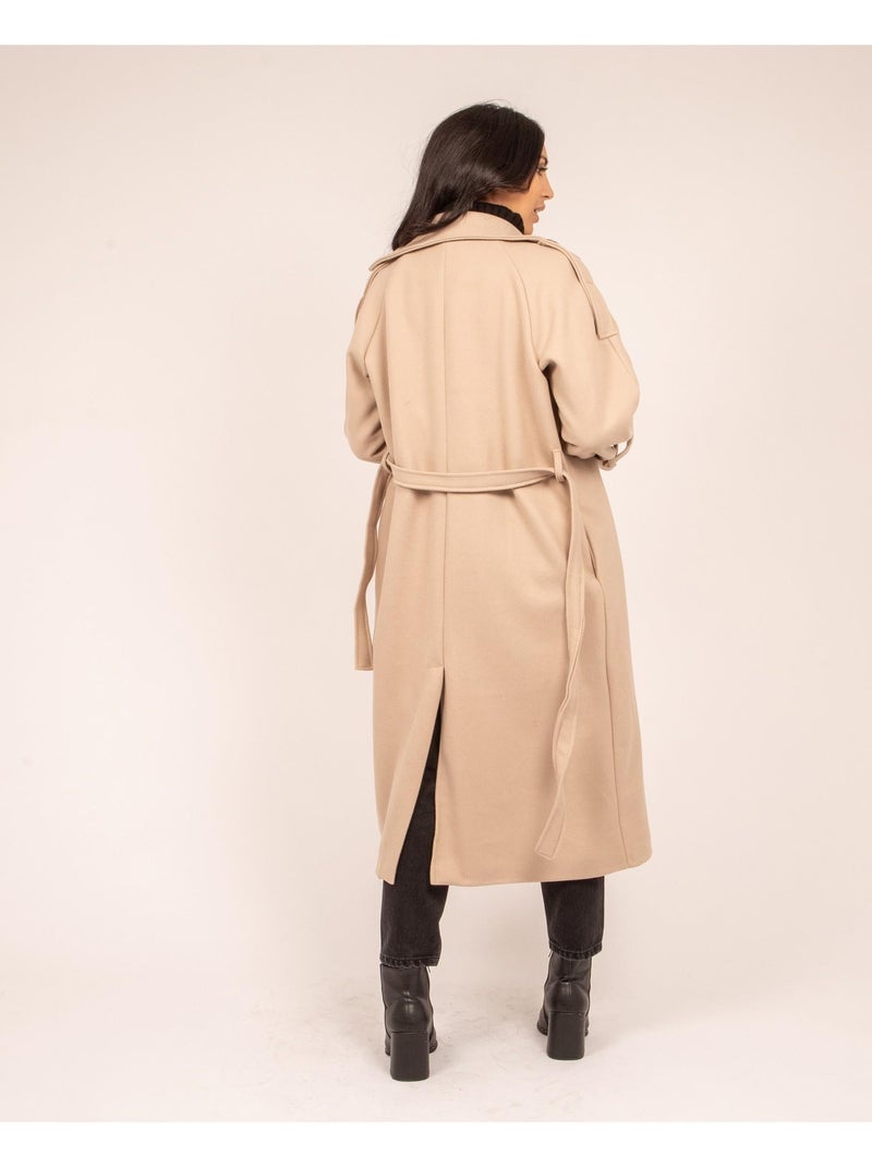 Manteau long UDOLY Beige - Kiabi