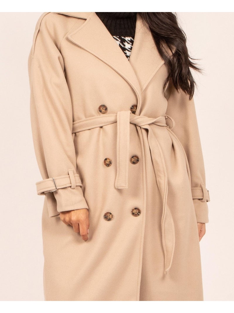 Manteau long UDOLY Beige - Kiabi