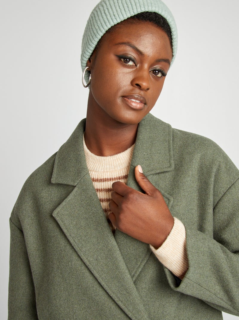 Manteau long Vert - Kiabi