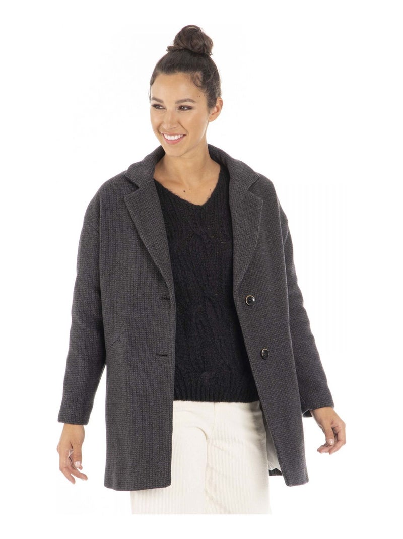 Manteau MAEL Gris Manteau Gris - Kiabi