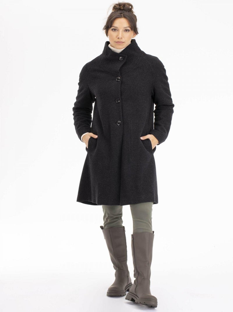 Manteau MAELLE Anthracite Manteau gris anthracite - Kiabi