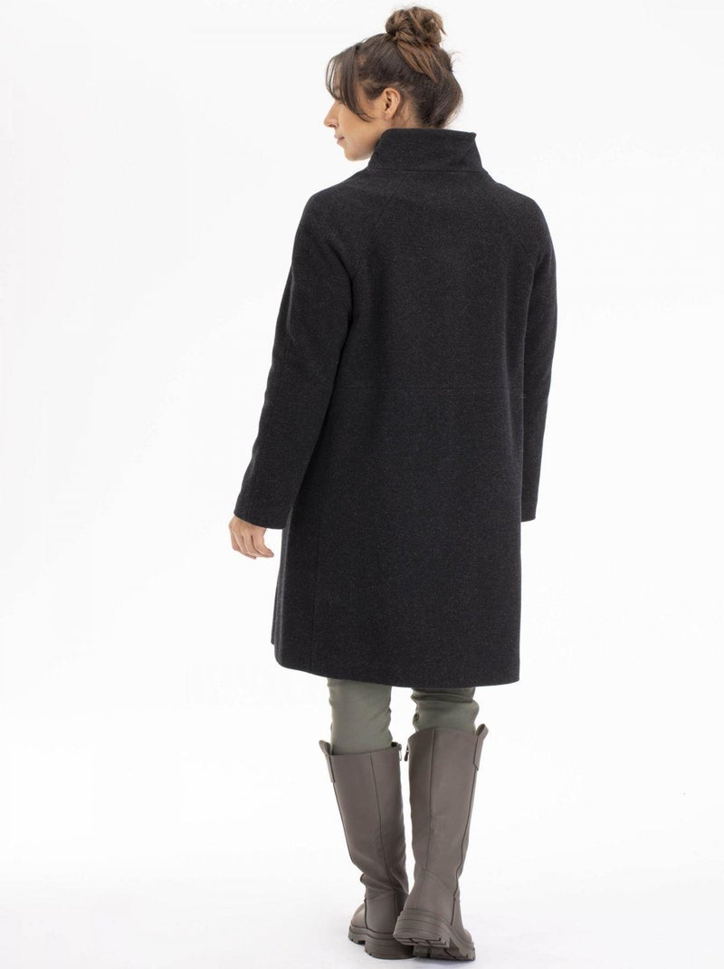 Manteau MAELLE Anthracite Manteau gris anthracite - Kiabi