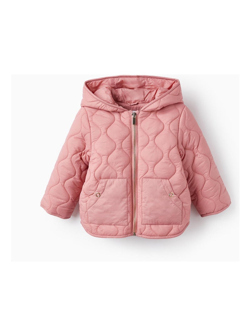Manteau manches longues  'Zippy' Rose clair - Kiabi