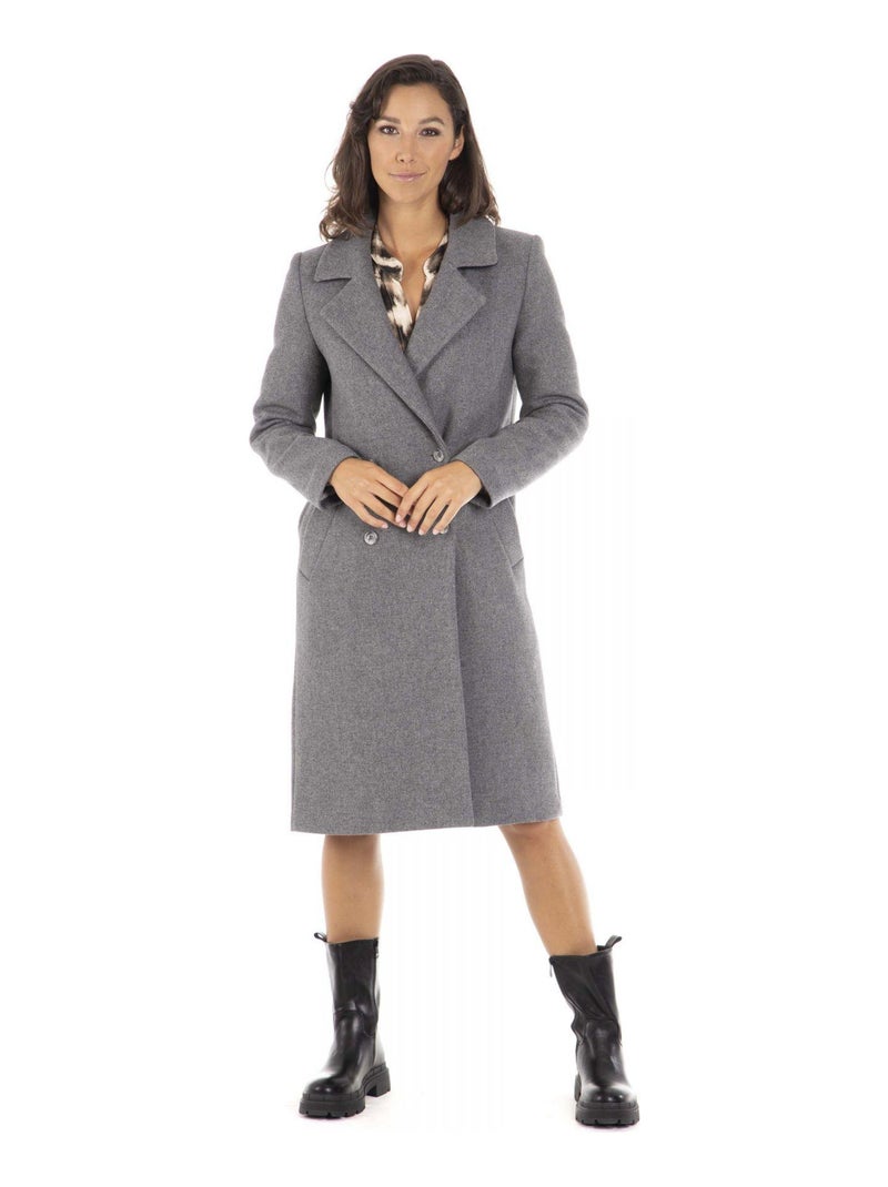 Manteau MARA Gris Manteau chale Gris - Kiabi