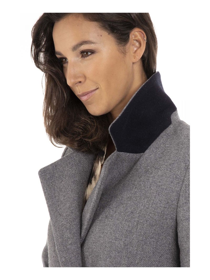 Manteau MARA Gris Manteau chale Gris - Kiabi