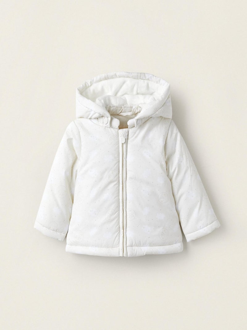 Manteau Matelassé avec Capuche avec Oreilles pour Bébé Fille 'Stars & Moons'  SUNRISE BLISS Blanc - Kiabi