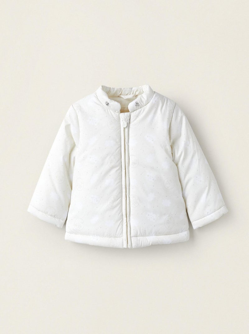 Manteau Matelassé avec Capuche avec Oreilles pour Bébé Fille 'Stars & Moons'  SUNRISE BLISS Blanc - Kiabi