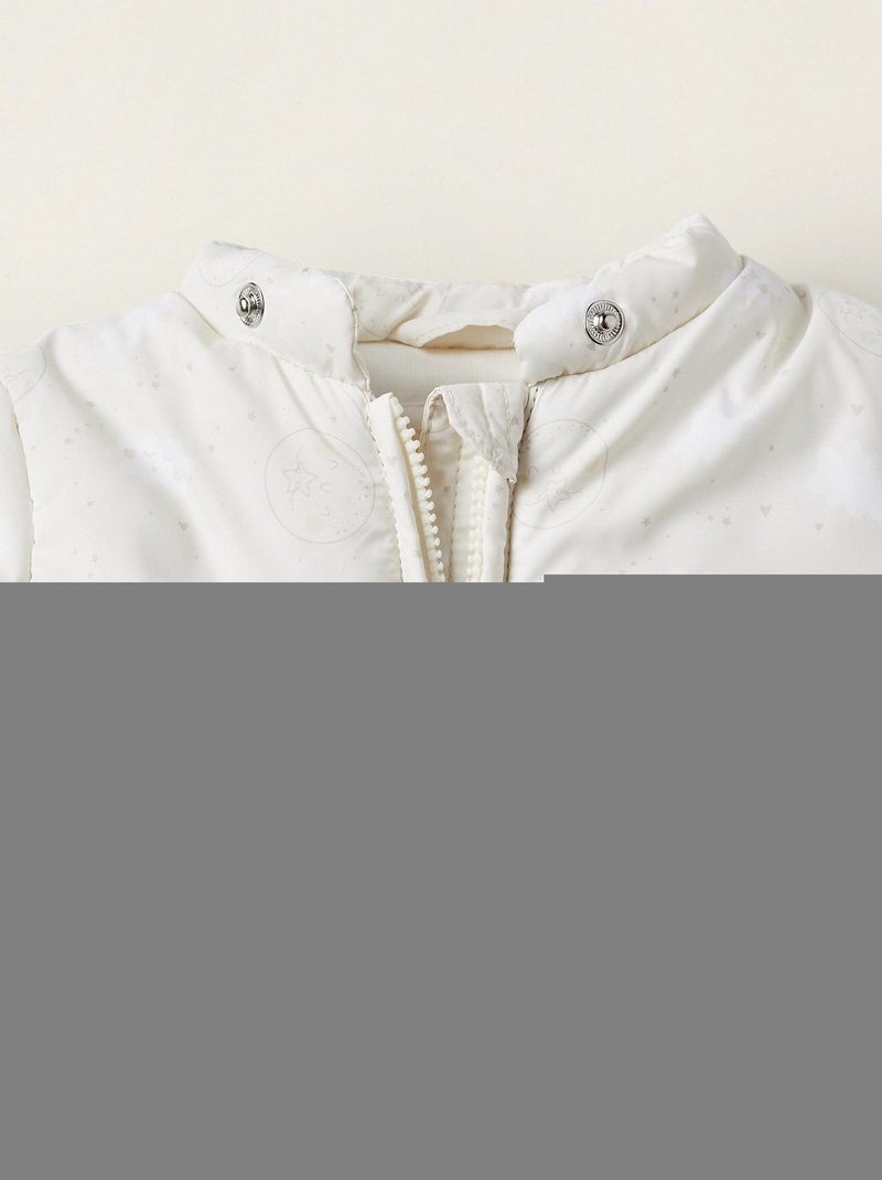Manteau Matelassé avec Capuche avec Oreilles pour Bébé Fille 'Stars & Moons'  SUNRISE BLISS Blanc - Kiabi