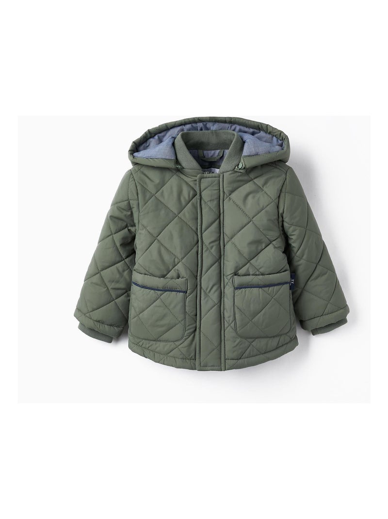 Manteau matelassé avec capuche pour bébé garçon   ROYALS OFF DUTY Vert foncé - Kiabi