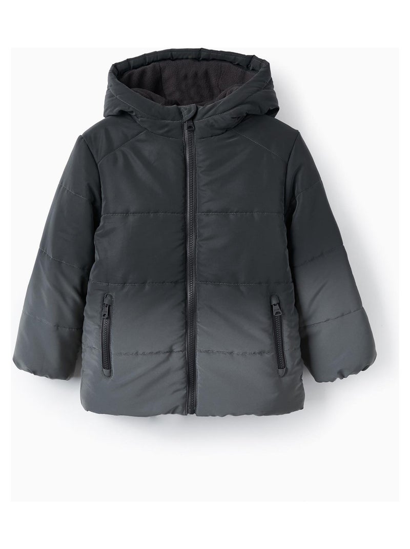 Manteau Matelassé avec Capuche pour Garçon   NORTHERN CALLING Gris foncé - Kiabi