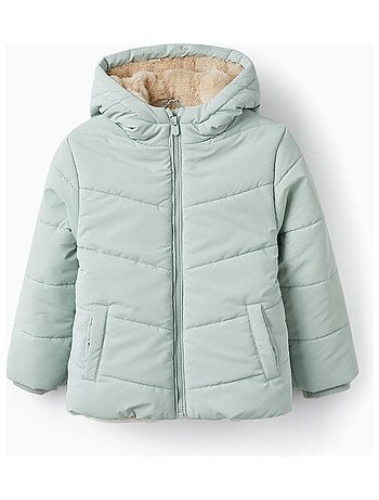 Manteau Matelassé avec Fourrure et Capuche pour Fille  SWEET FROSTY DREAMS