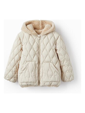 Manteau matelassé beige pour fille