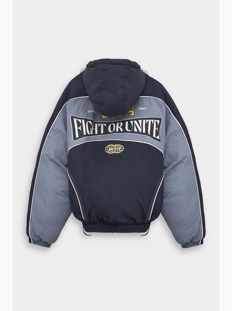 Manteau matelassé homme giesto Bleu Gris Blanc - Kiabi