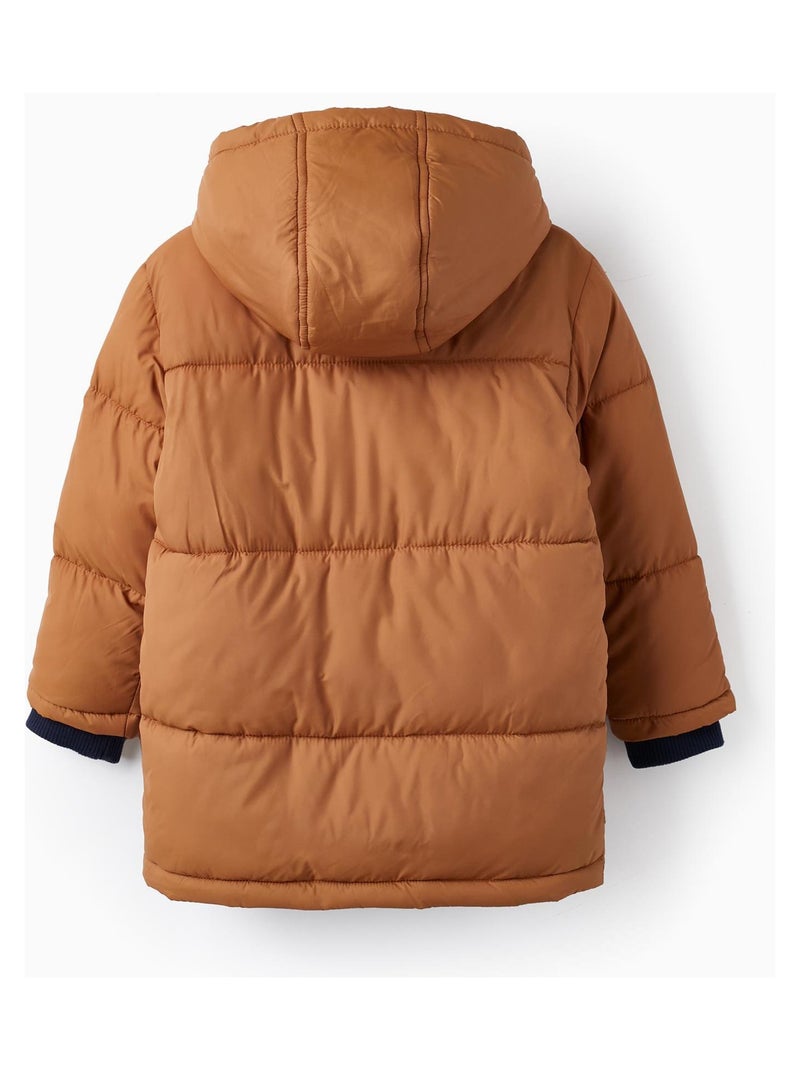 Manteau matelassé marron de type puffer pour garçon Skater's’ Dictionary Marron - Kiabi