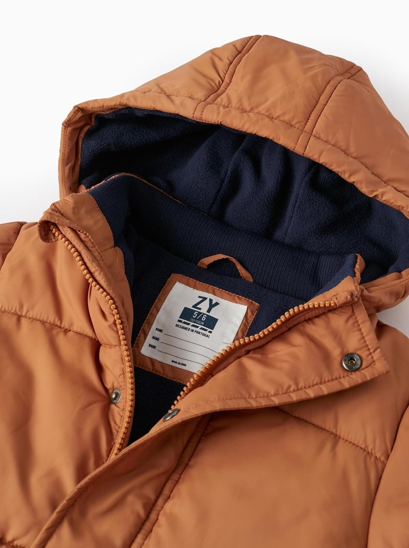 Manteau matelassé marron de type puffer pour garçon Skater's’ Dictionary Marron - Kiabi