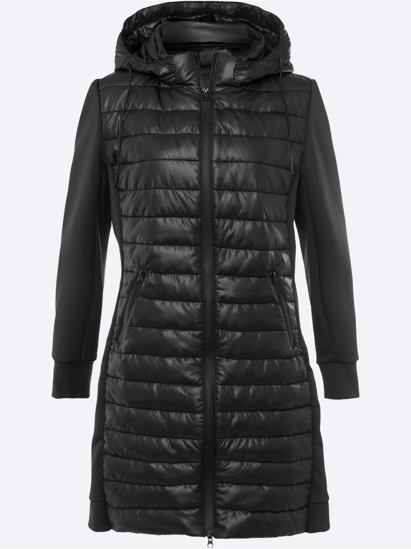 Manteau Matelassé Motif Matelassé - Taille Standard - helline Noir - Kiabi