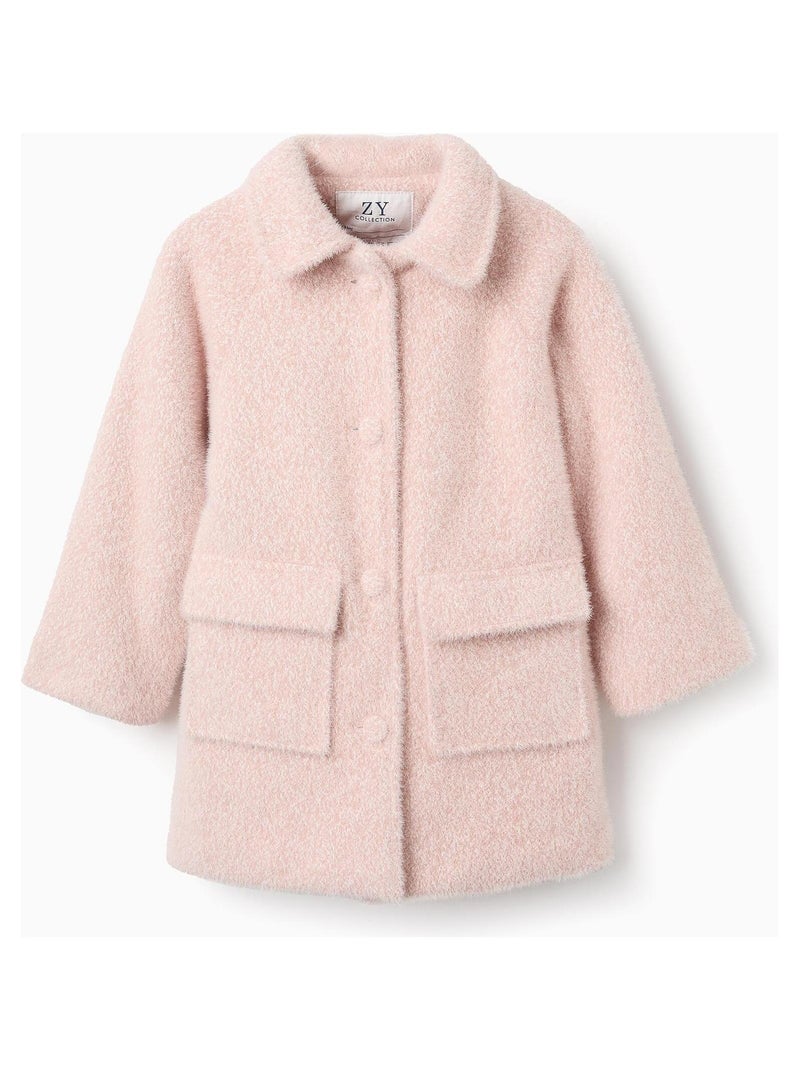 Manteau matelassé, pelucheux NOVEAUX NATURE Rose clair - Kiabi