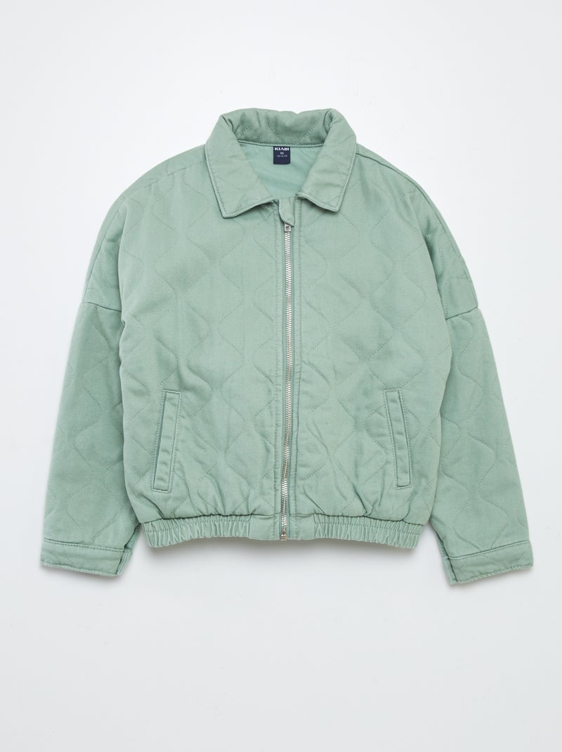 Manteau matelassée Vert - Kiabi