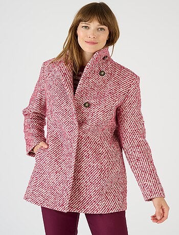 Manteau mélange laine chiné doublé Thermolactyl - Damart