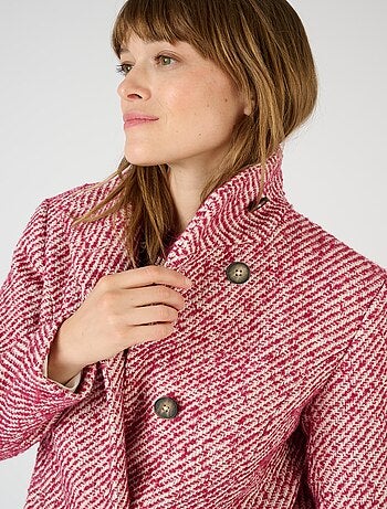 Manteau mélange laine chiné doublé Thermolactyl - Damart