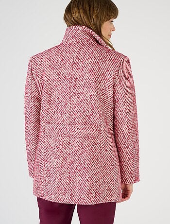 Manteau mélange laine chiné doublé Thermolactyl - Damart