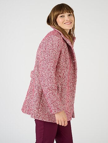 Manteau mélange laine chiné doublé Thermolactyl - Damart