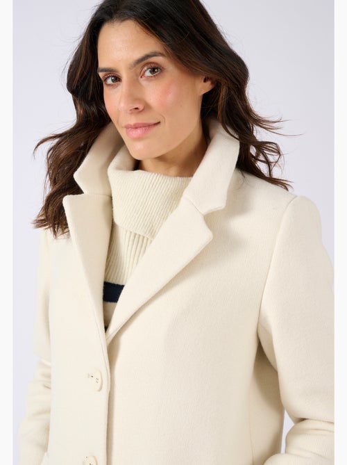 Manteau mélange laine Thermolactyl - Damart - Kiabi