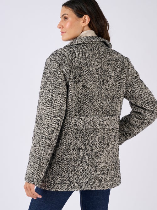 Manteau mélange laine Thermolactyl  - Damart - Kiabi