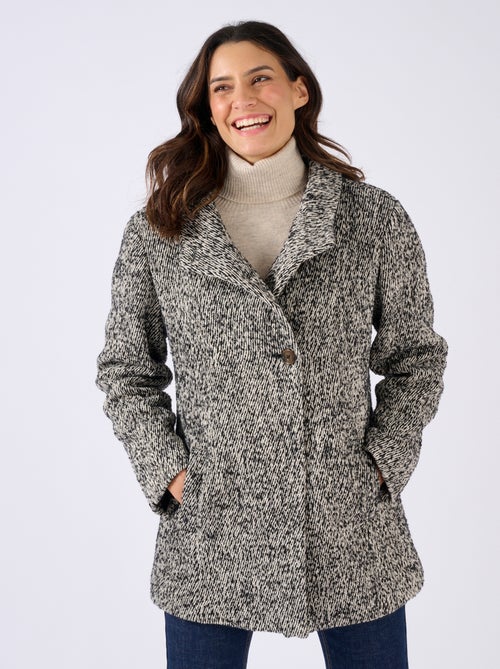 Manteau mélange laine Thermolactyl  - Damart - Kiabi