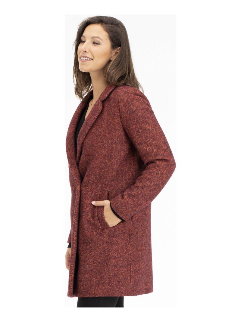 Manteau Melissa  Avec Col  | Gerard Pasquier Rouge - Kiabi