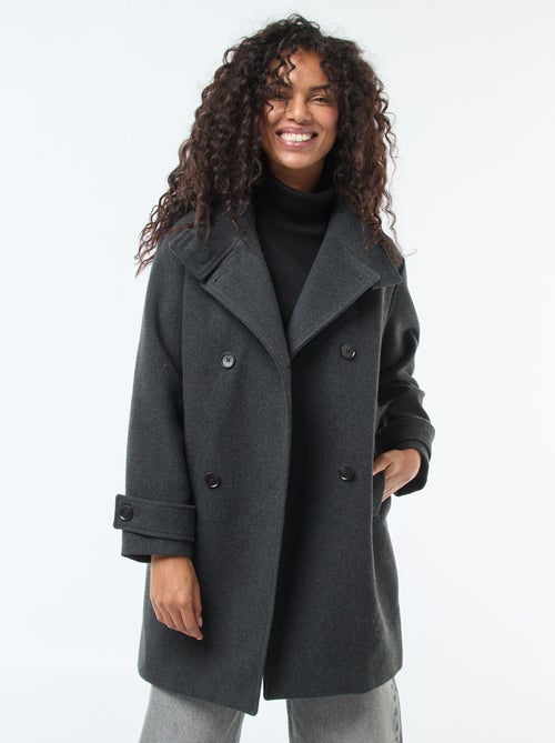 Manteau mi-cuisse avec double boutonnage - Kiabi