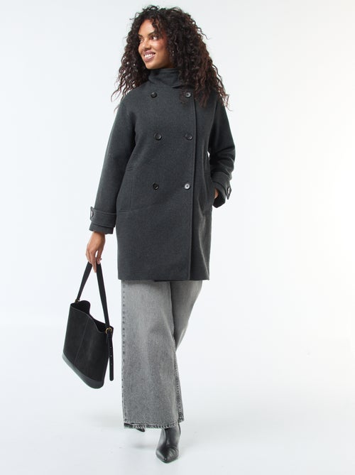 Manteau mi-cuisse avec double boutonnage - Kiabi
