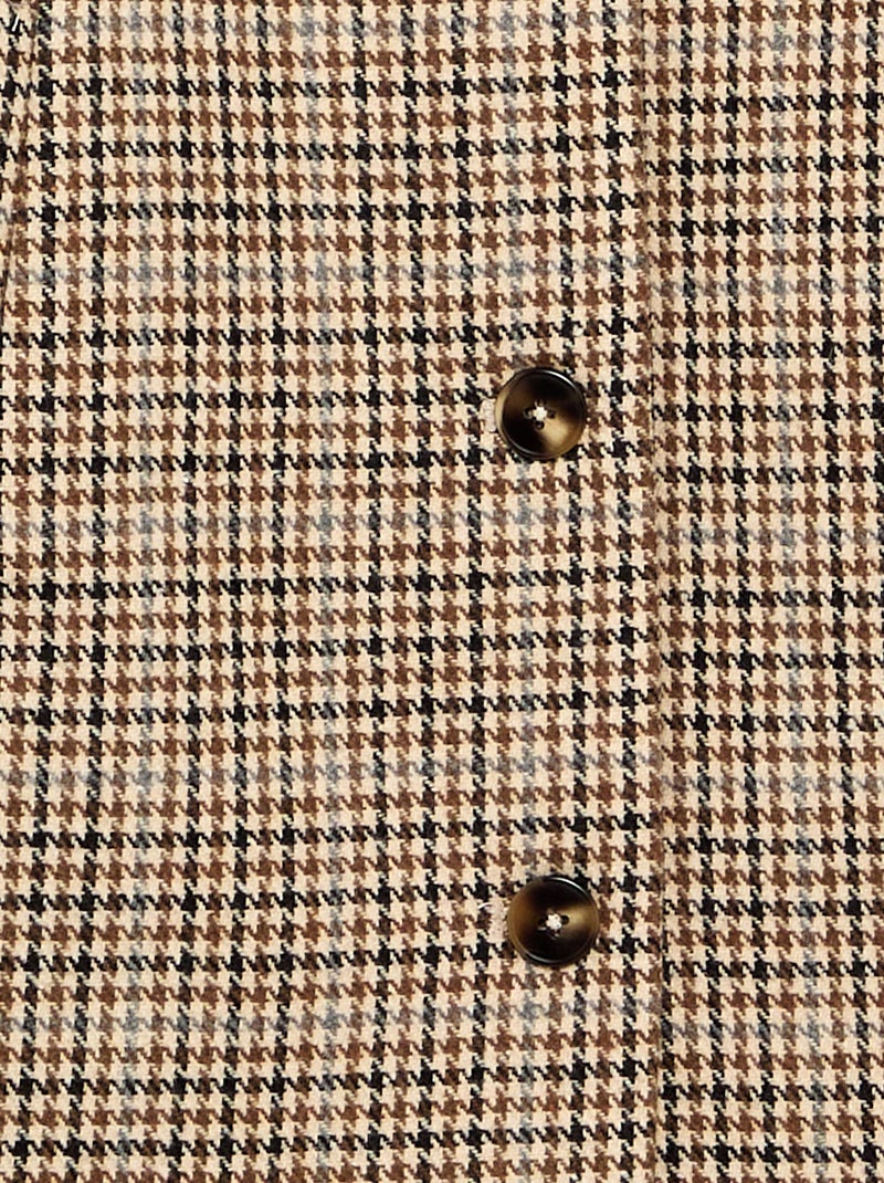 Manteau mi-long avec col en fourrure amovible Marron - Kiabi