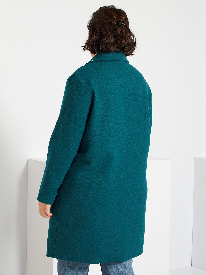 manteau femme vert bleu