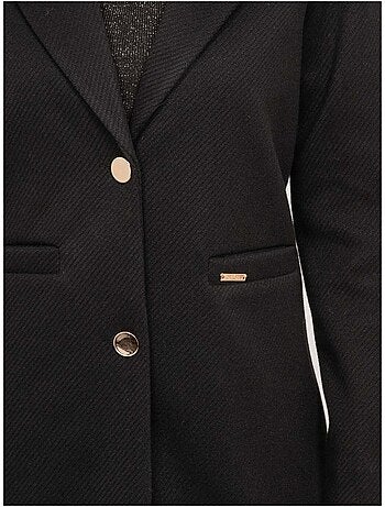 Manteau mi-long col tailleur boutons dorés ultema