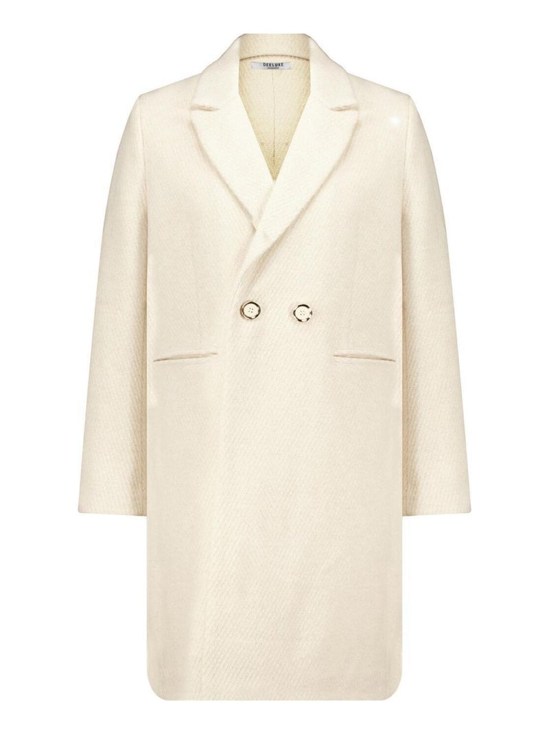 Manteau mi-long en drap de laine 'Deeluxe' Beige argile - Kiabi