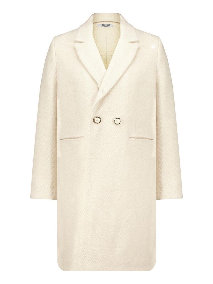 Manteau mi-long en drap de laine pour femme 'Deeluxe' Beige argile - Kiabi