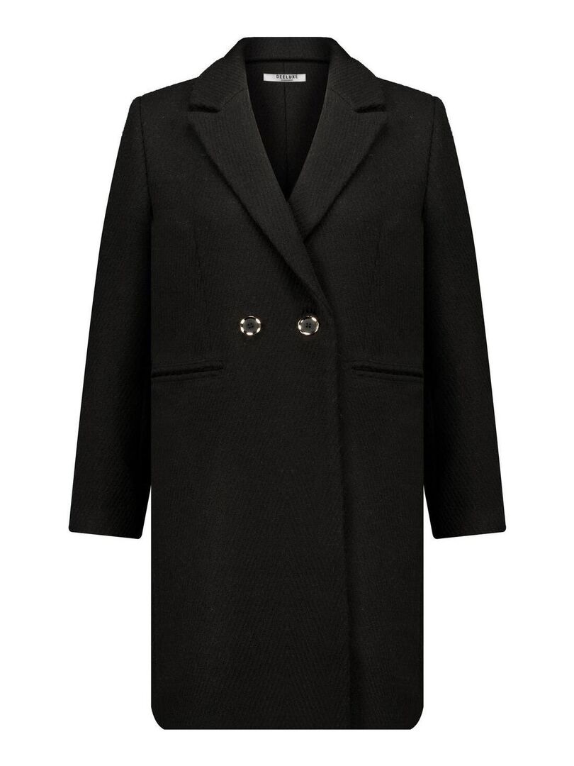 Manteau fashion mi long femme noir