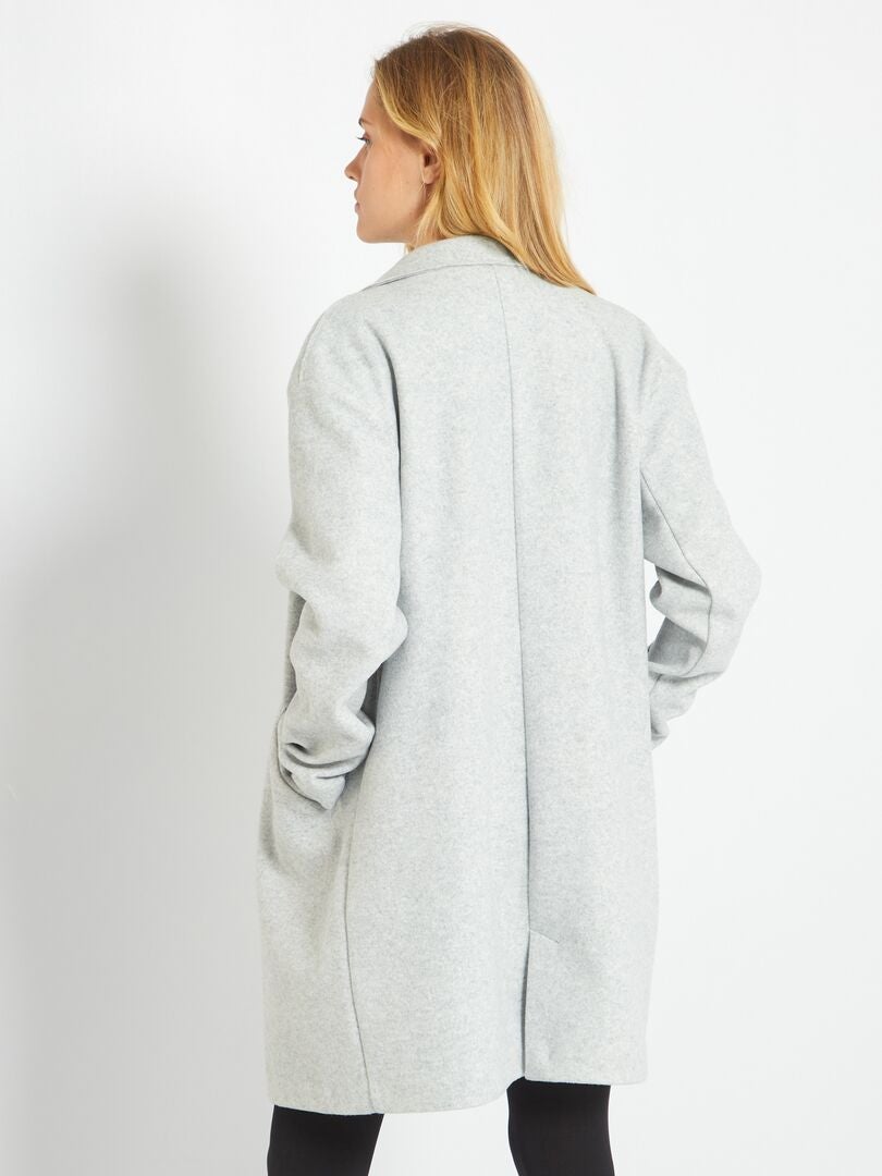 manteau long gris femme kiabi