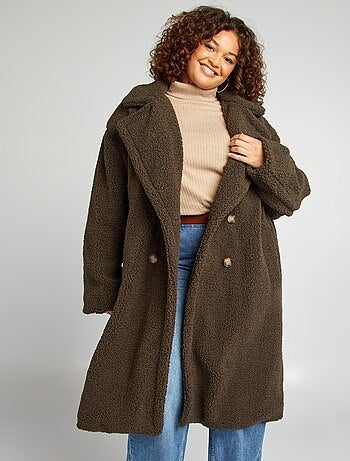 Manteau mi-long forme caban