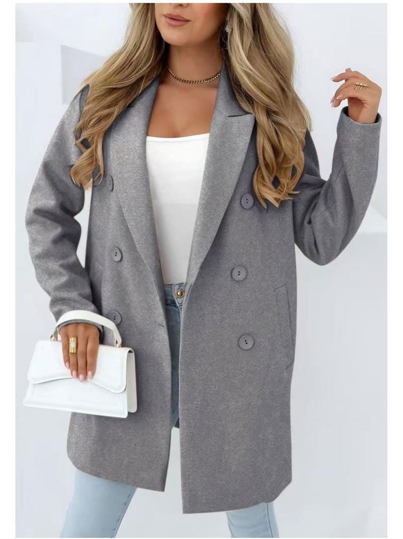 Manteau Mi Long Kebello Gris - Kiabi