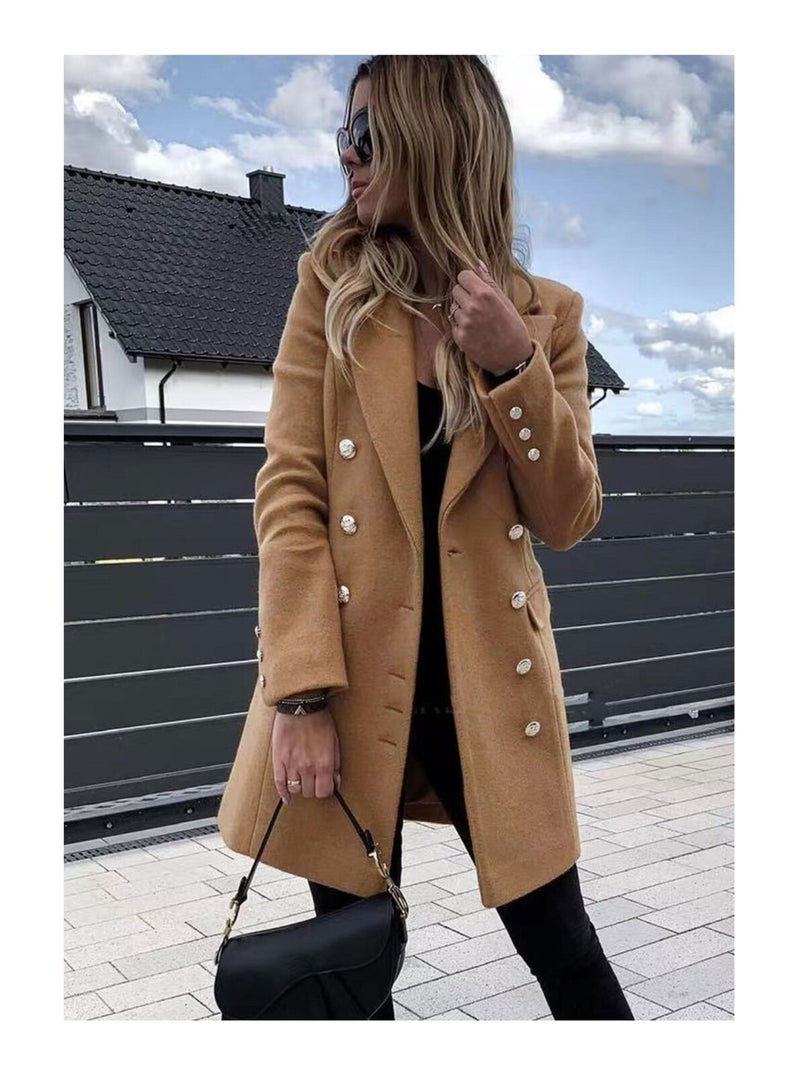 Manteau Mi Long Kebello Marron - Kiabi