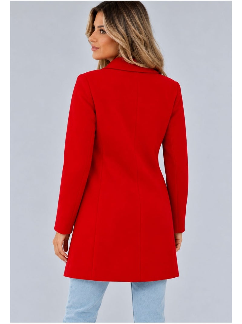 Manteau mi long kebello Rouge - Kiabi